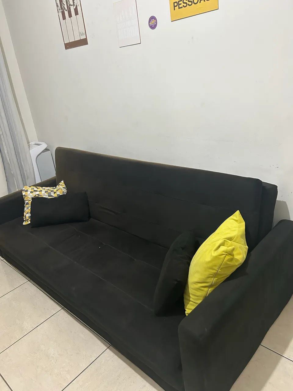 Sofá Cama Preto - Foto 3