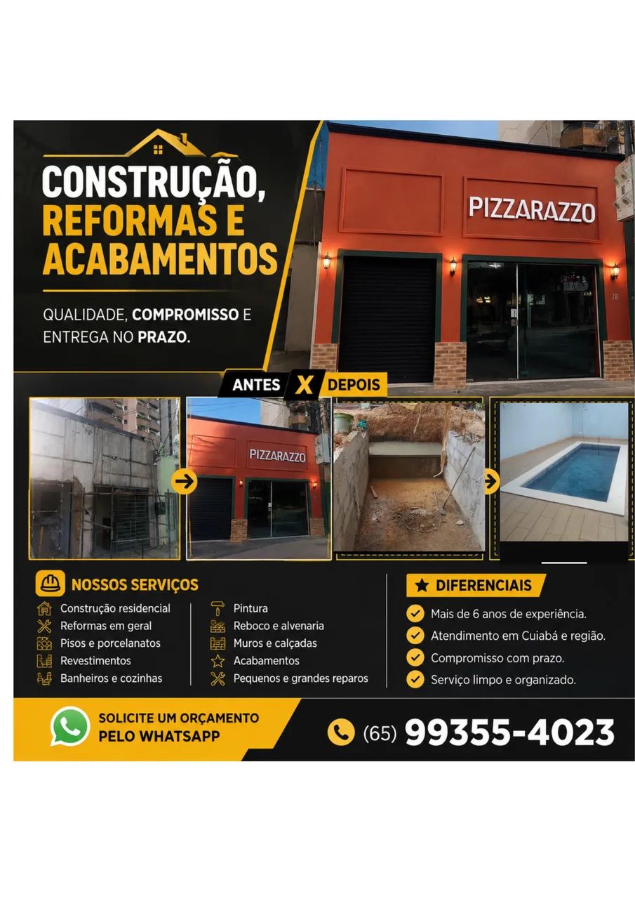 Construção, reformas e acabamentos