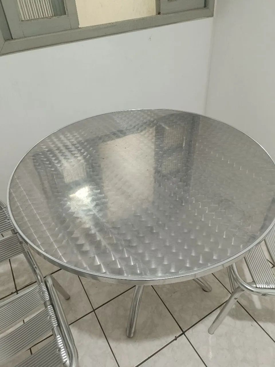 Conjunto mesa e cadeiras de alumínio  - Foto 3
