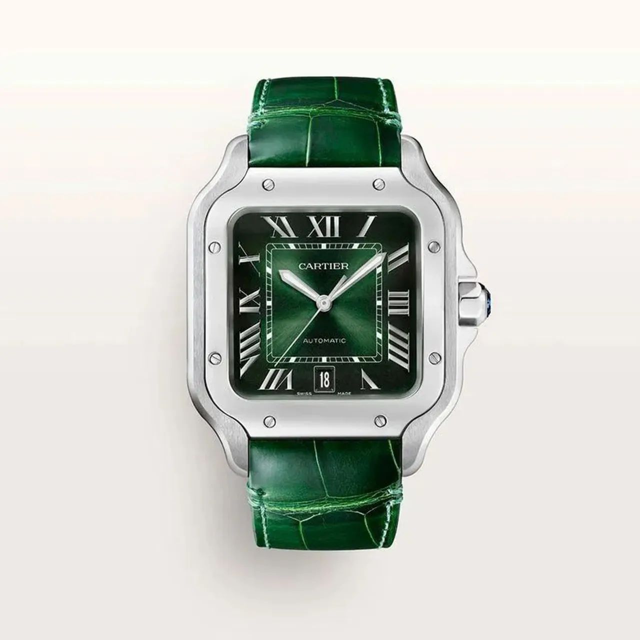 CARTIER SANTOS/ DIAL VERDE/ P.verde/ S.C - Foto 2