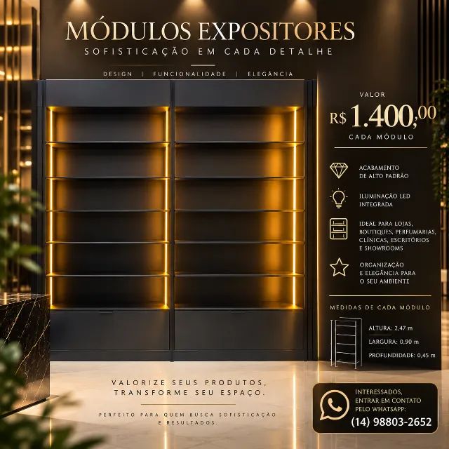MÓDULOS EXPOSITORES PREMIUM À VENDA - Foto 2