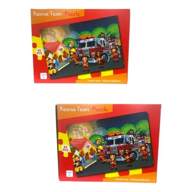 quebra-cabeça brinquedo educativo bombeiro cd-369
