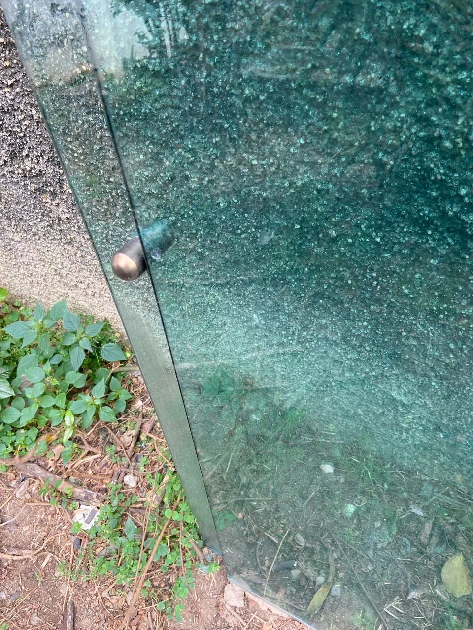 Duas portas de vidro temperado 8mm cor verde - Foto 3
