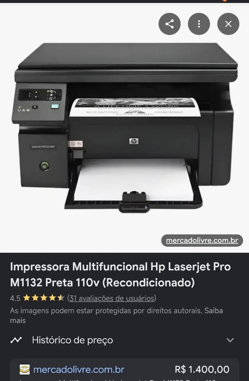 Empressora LaserJet m1132 - Foto 5