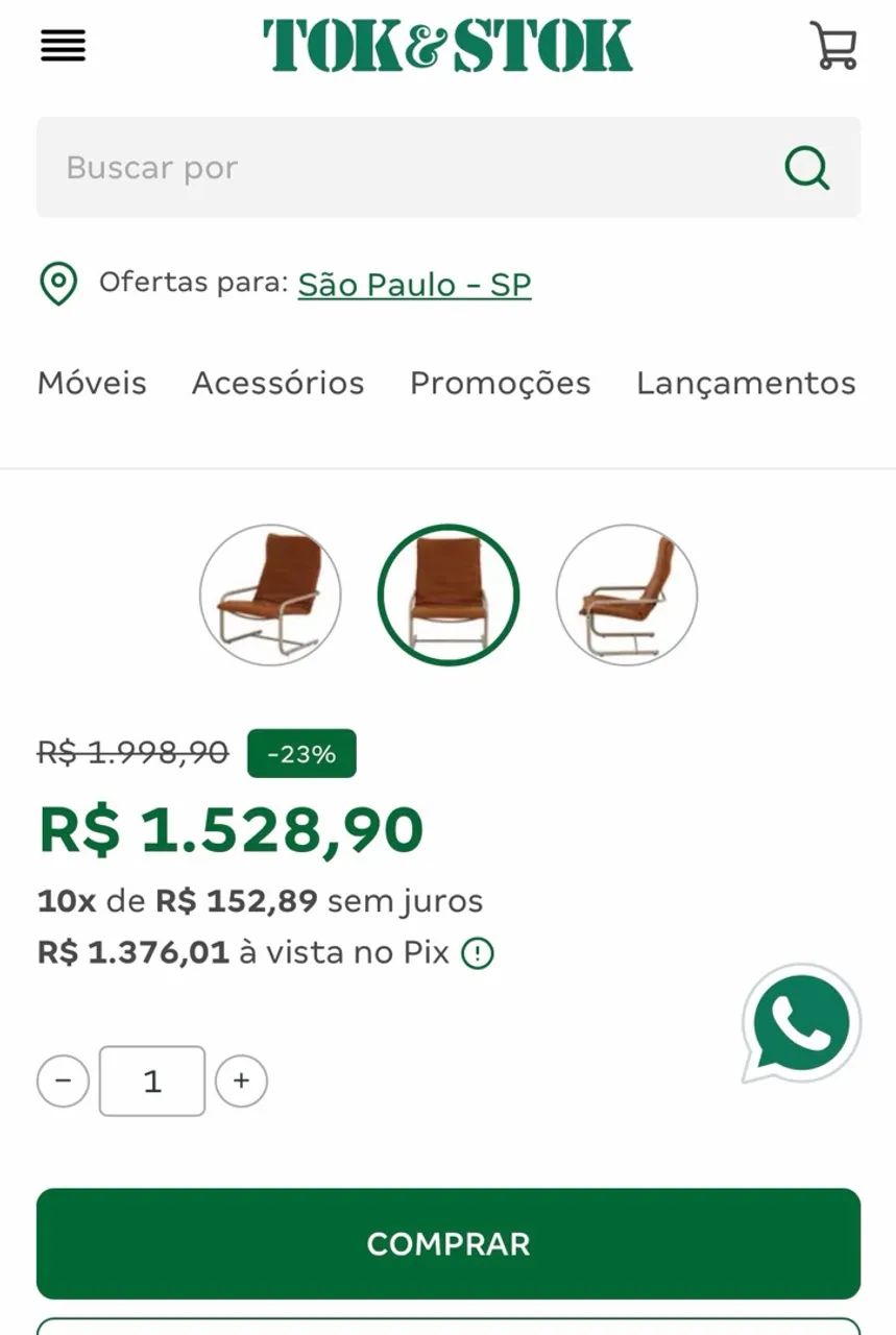 Poltrona tok Stok em ótimo estado - Foto 3