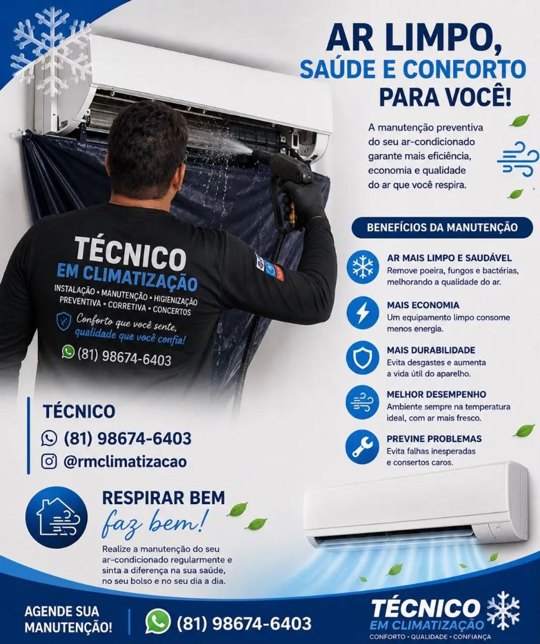 RM Climatização | Instalação, Manutenção e Conserto de Ar-Condicionado<br>
