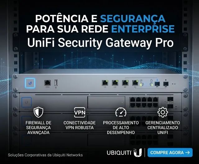 Roteador Ubiquiti UniFi Security Gateway USG-PRO-4 - Usado