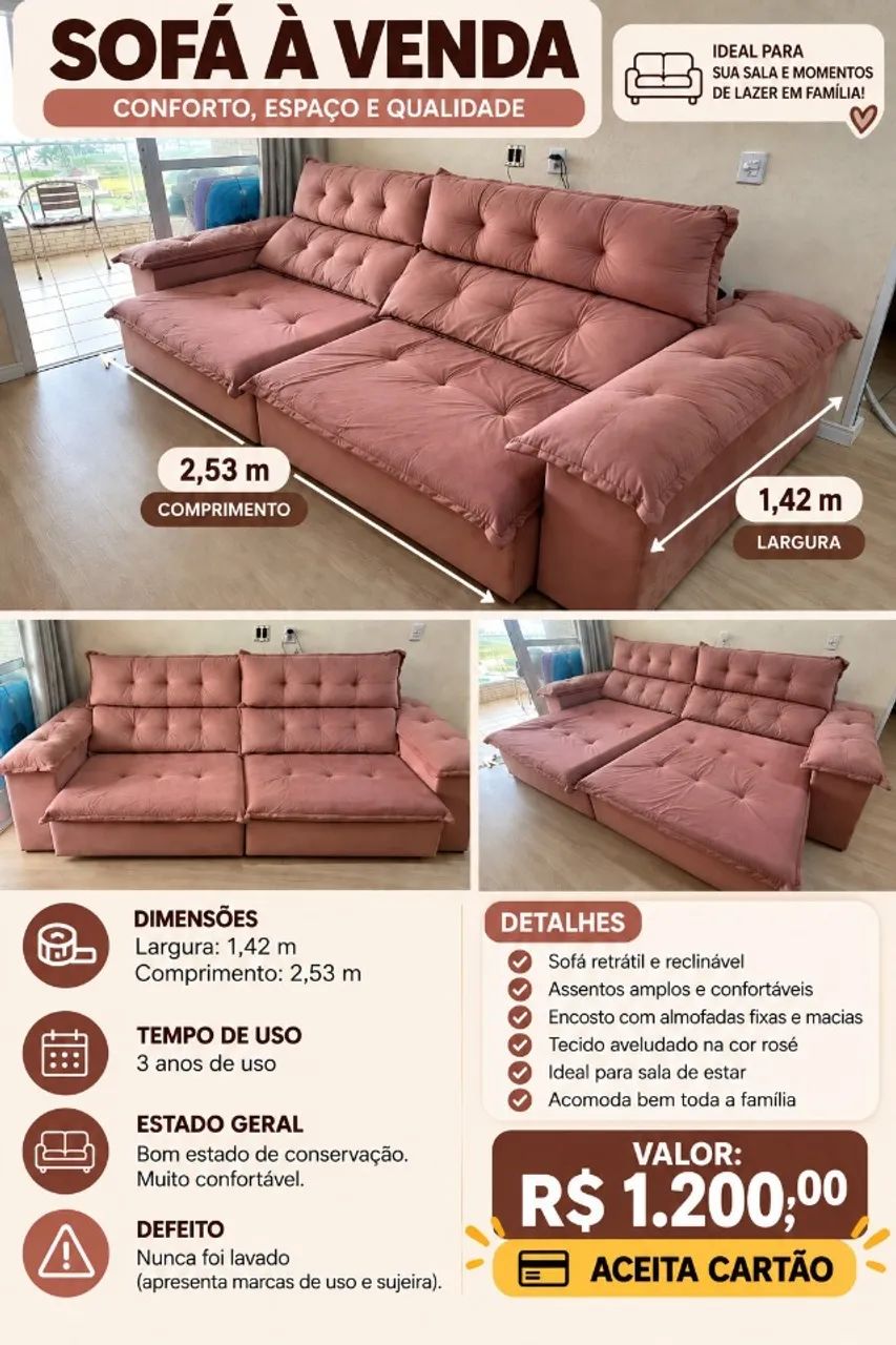 Sofá Retrátil