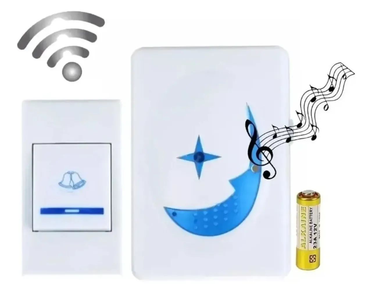 Campainha para wi-fi para casa e residência alcance longo bivolt novo - Foto 3