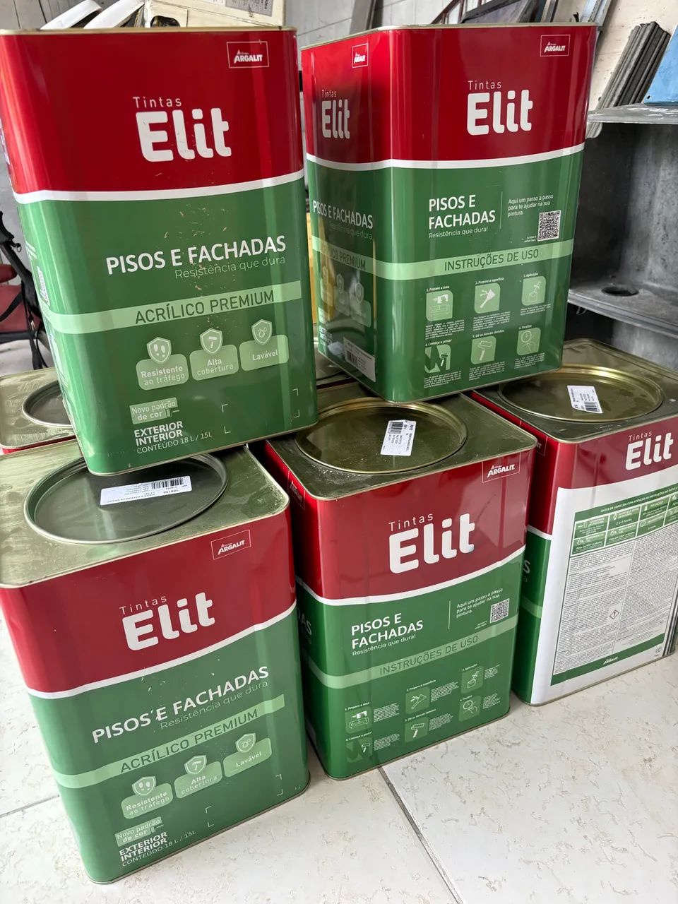 Tinta Elit piso Azul e preto 