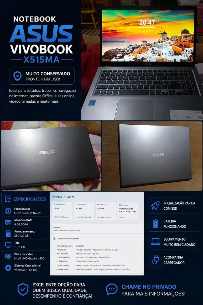 NOTEBOOK ASUS VIVOBOOK X515MA