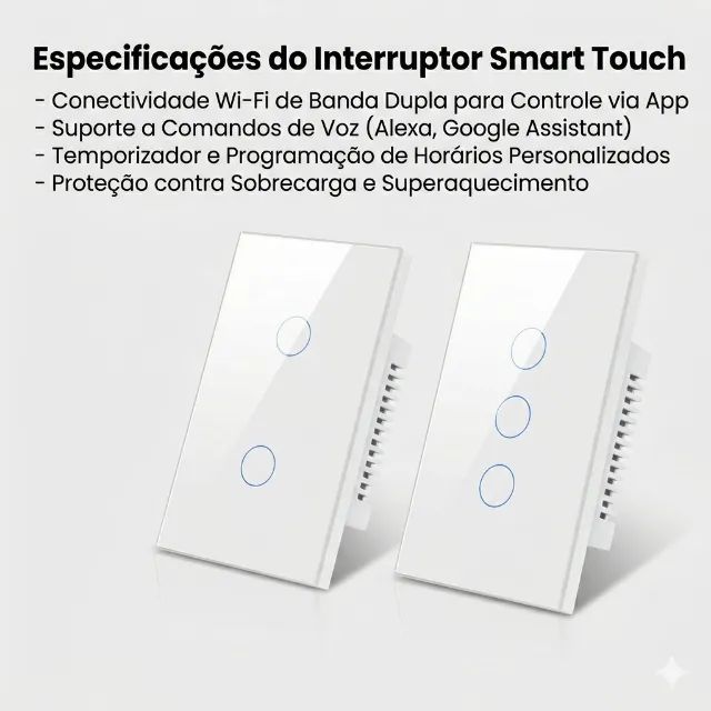 Interruptor Inteligente Wi-Fi Avatto - 2 e 3 Teclas - Foto 4
