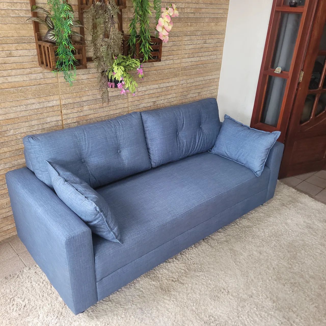 SOFÁ MUY 3 LUGAGES AZUL JEANS - Foto 3