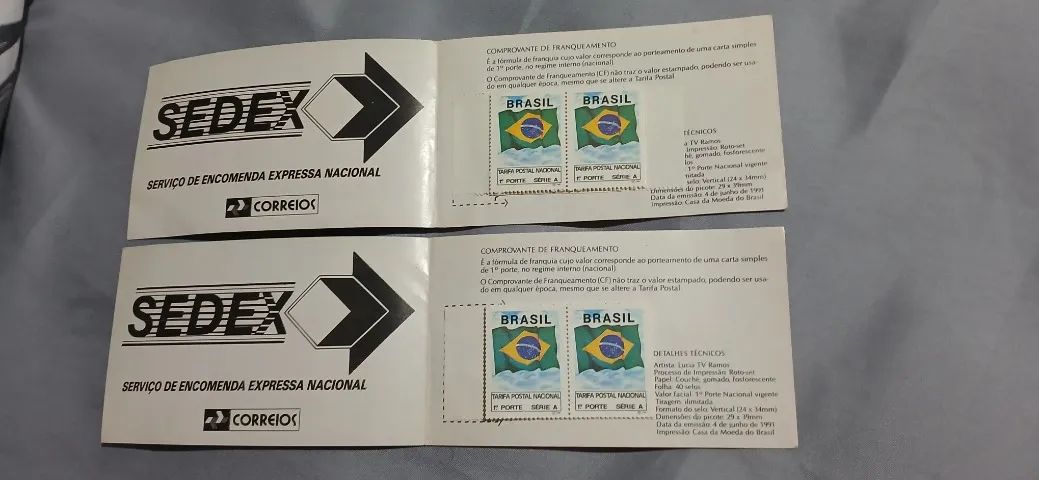 Cartelas Antigas Correios Comprovante Franqueamento Série A - Foto 5