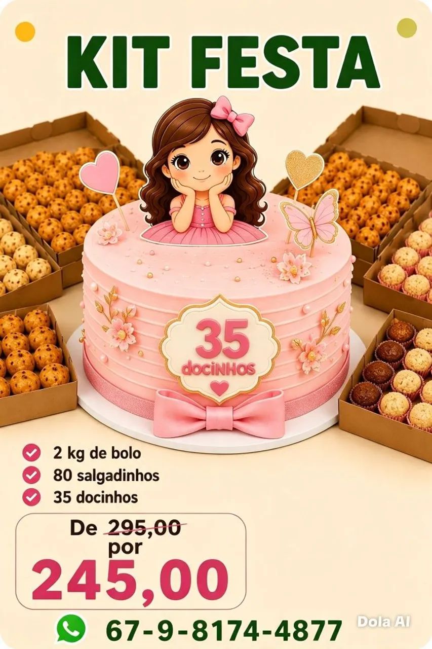 Kit Festa ( salgados, doces e bolo) - Foto 2