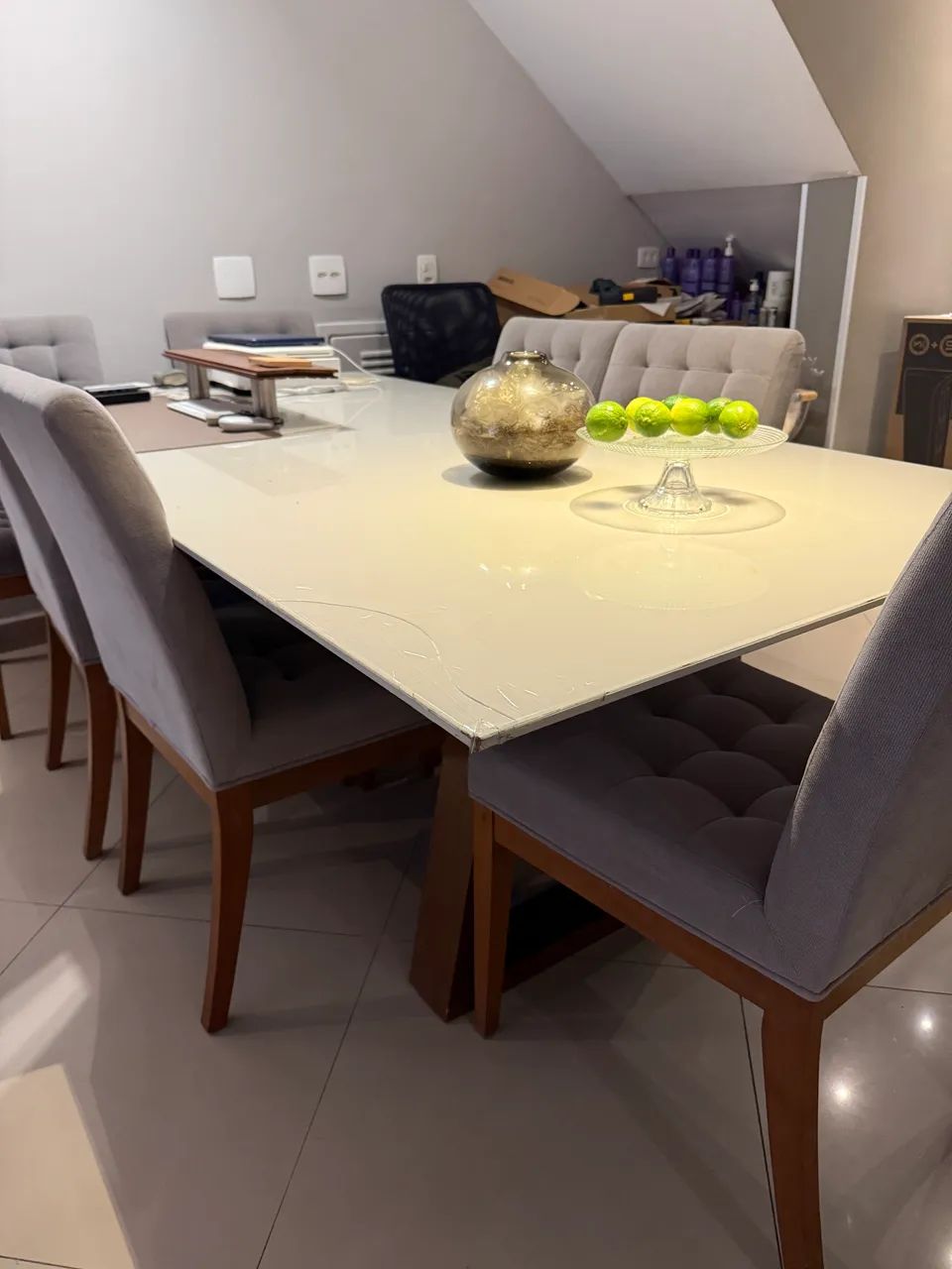 Mesa de jantar 8 lugares em vidro  - Foto 2