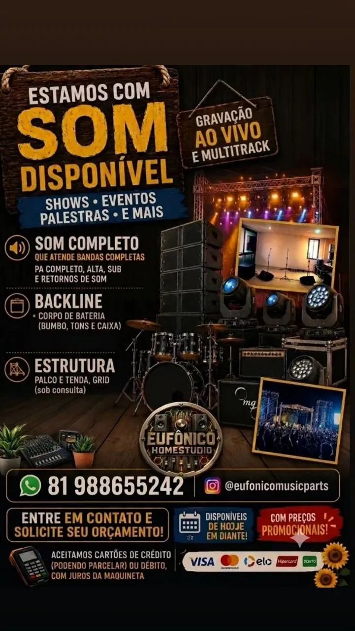 Sonorização completa para eventos
