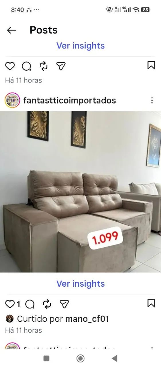 Sofá retrátil espetacular 