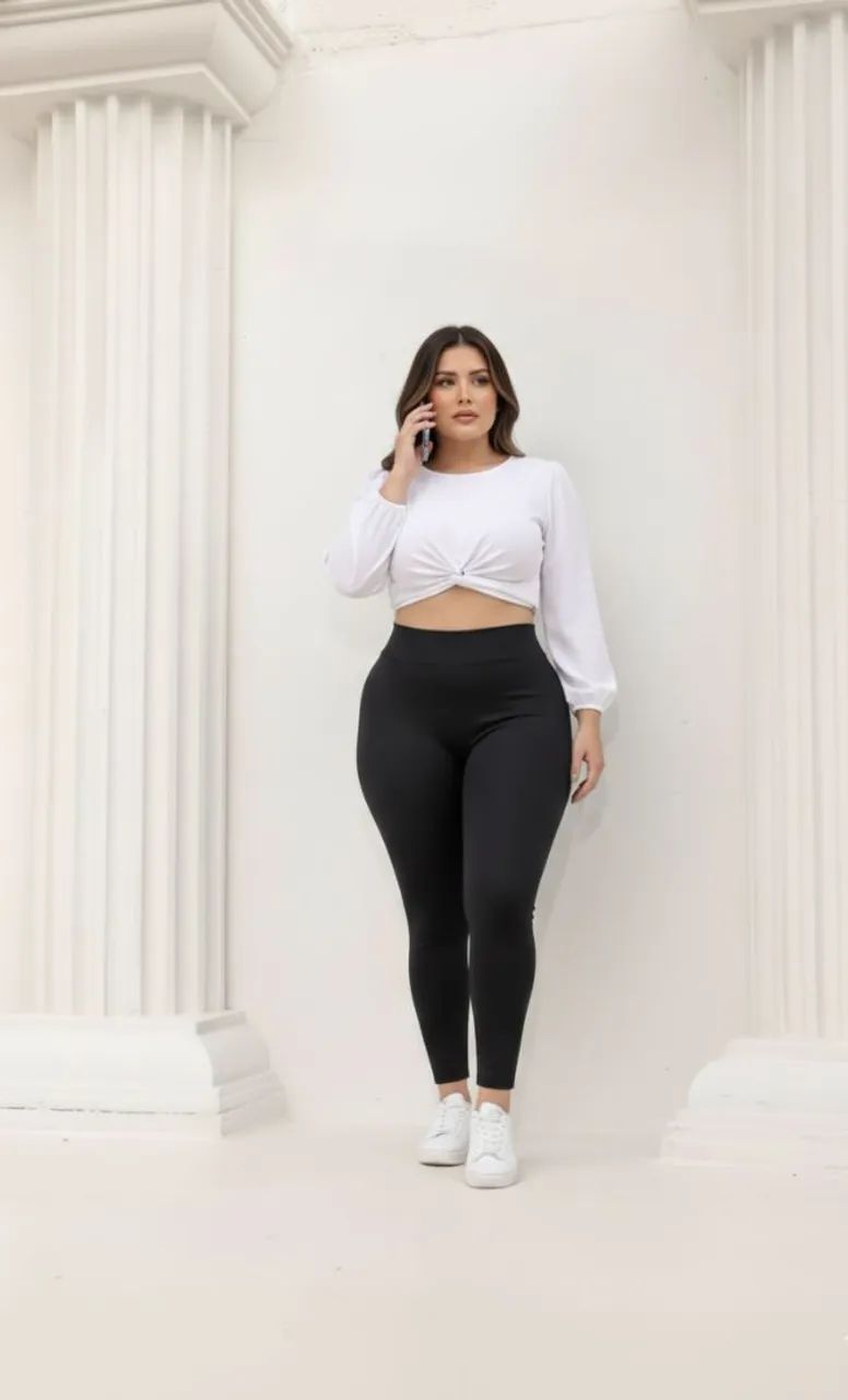 Calça Legging Preta G1/G2 R$ 49 + Lindo Brinde