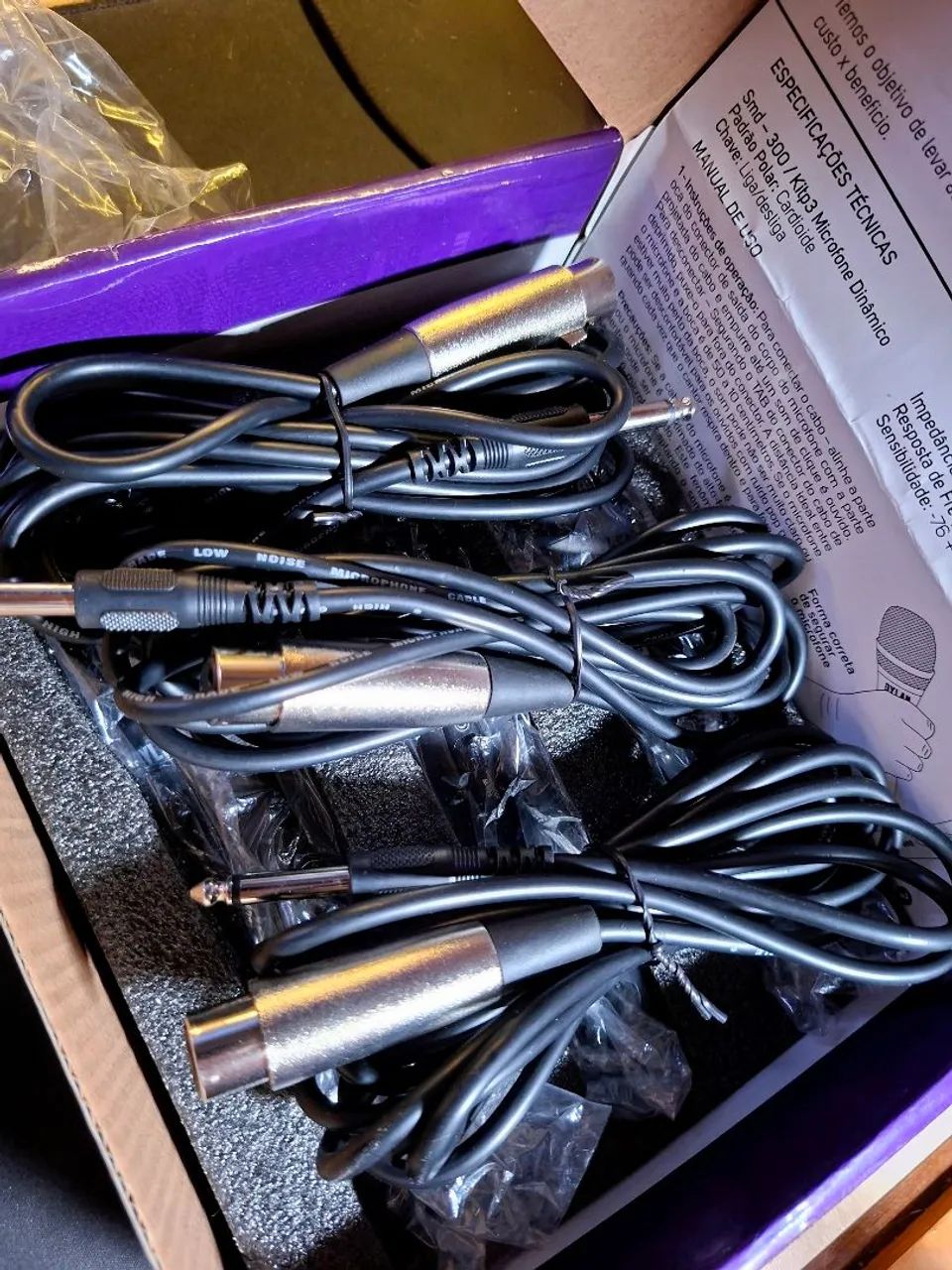 Kit 3 Microfones [Dylan SMD-300] + 3 Cabos - Foto 4