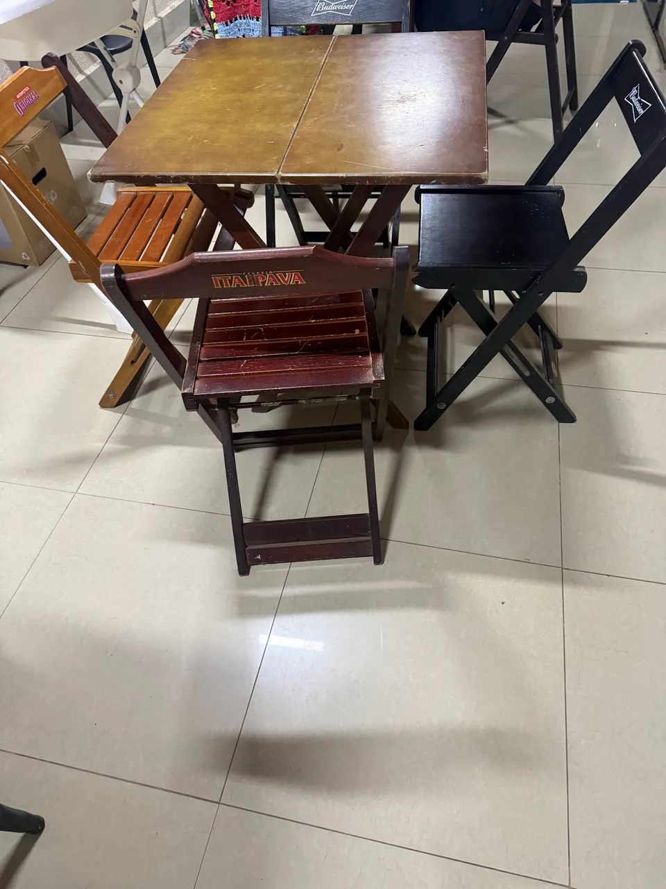 Jogo mesa madeira  - Foto 2