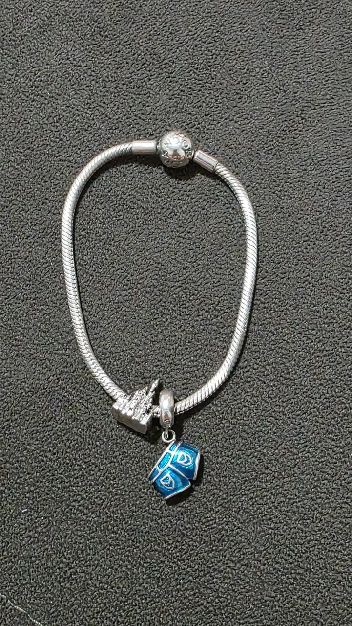 Pulseira Pandora de Prata 925 com Berloque  - Foto 3