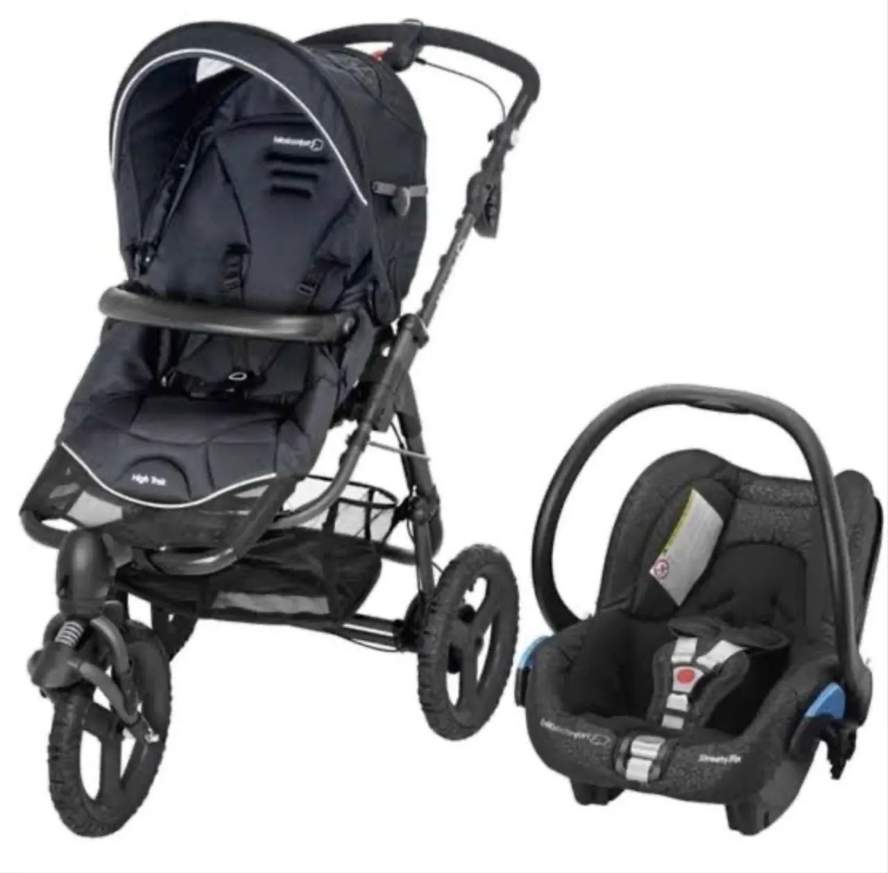 Carrinho de bebê com bebê conforto  - Foto 4