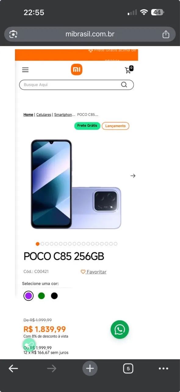 Vendo  POCO C85 256GB  2 meses de uso  - Foto 2