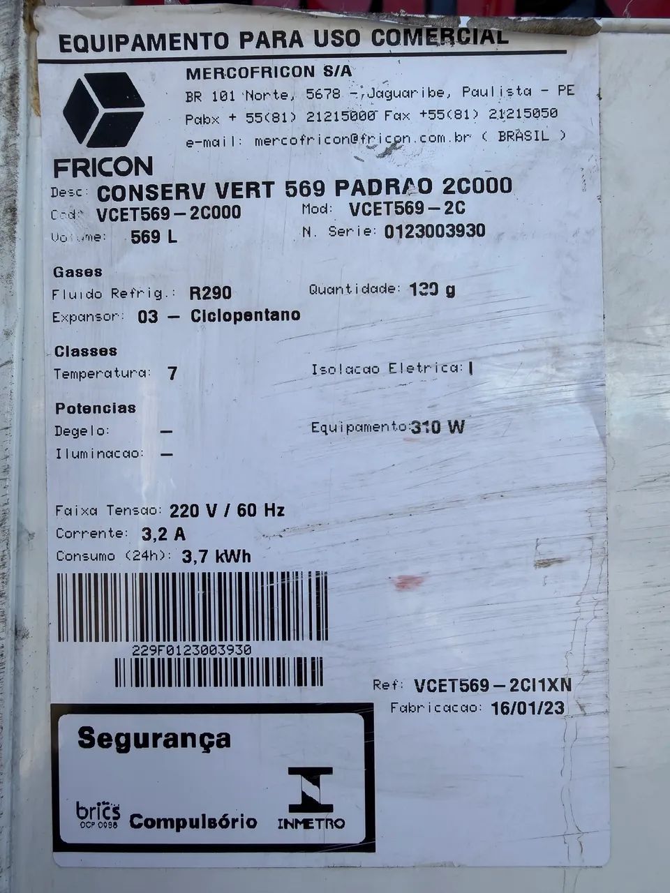 VENDO UM FREEZER VERTICAL FRICON TRIPLA FUNÇÃO  - Foto 3
