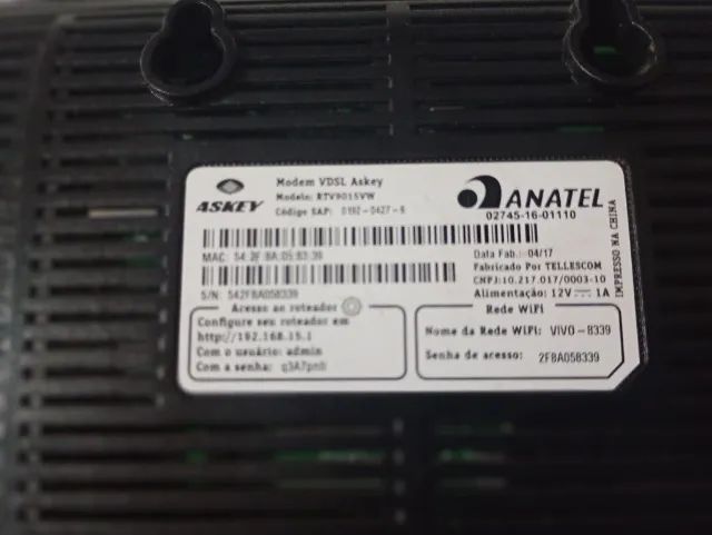 Modem de internet, Banda Larga, cabo Metálico. - Foto 2