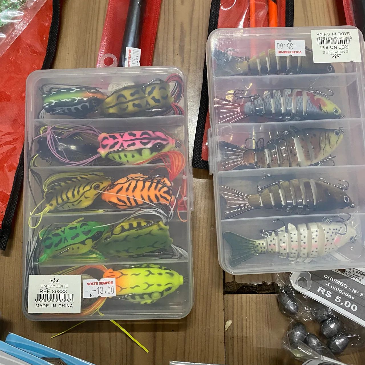 Vendo produto de pesca novos preço da nota