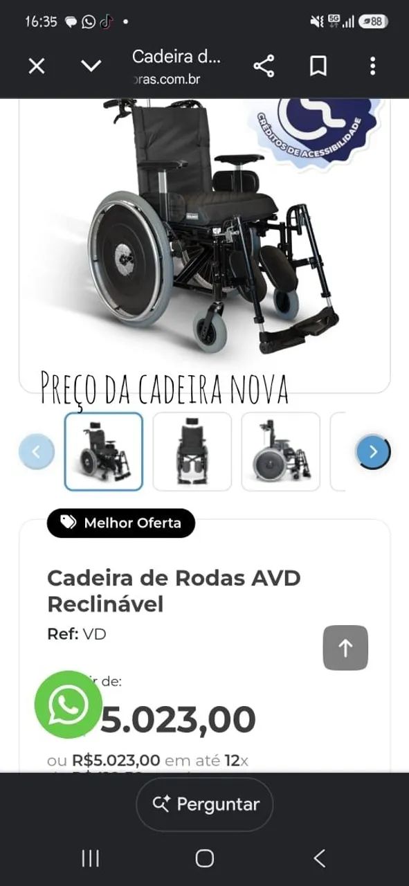 Cadeira de Rodas Reclinável - Foto 4