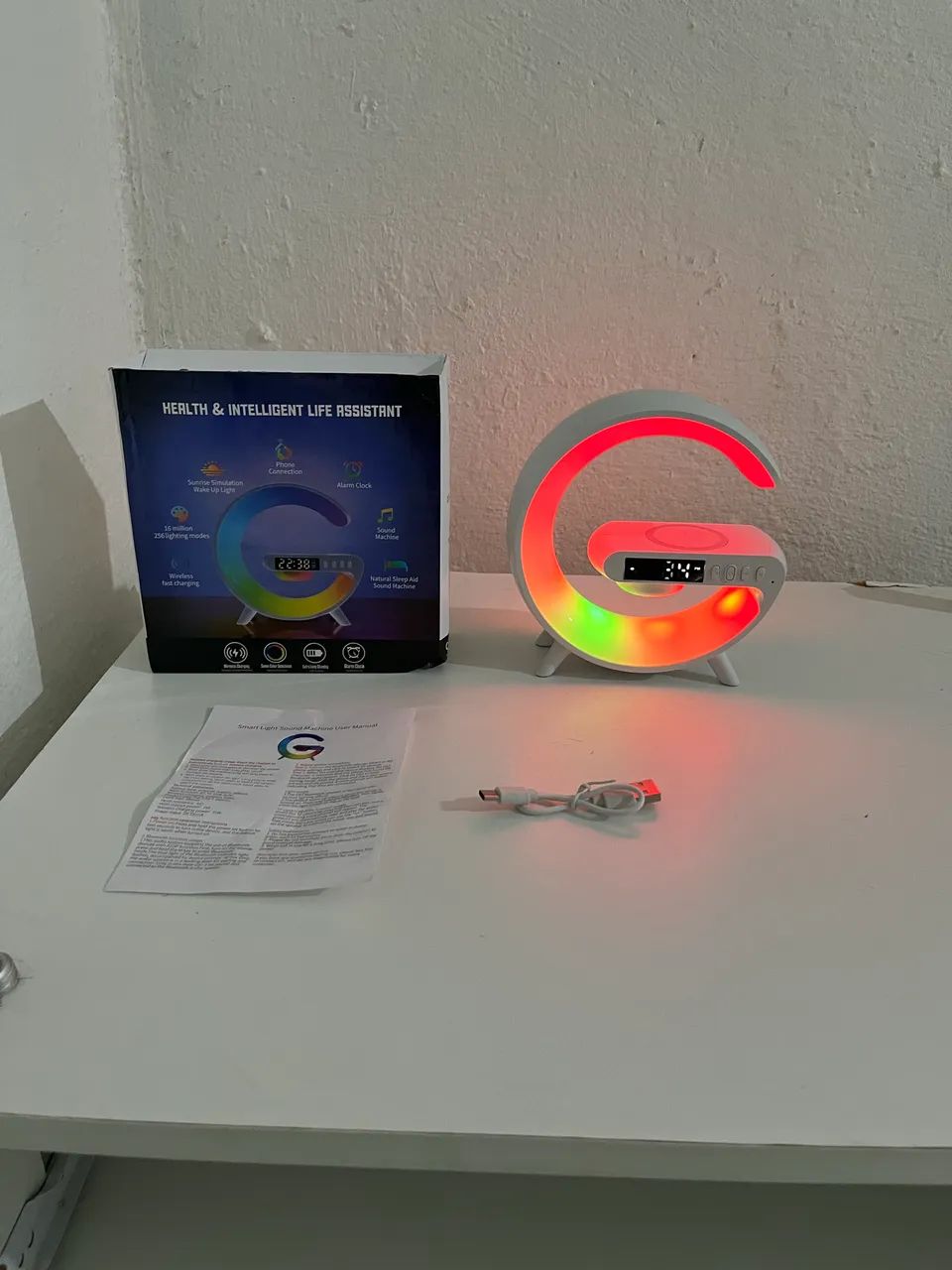 G-Speaker - Caixa de Som com Luminária e Carregamento Sem Fio - Foto 2