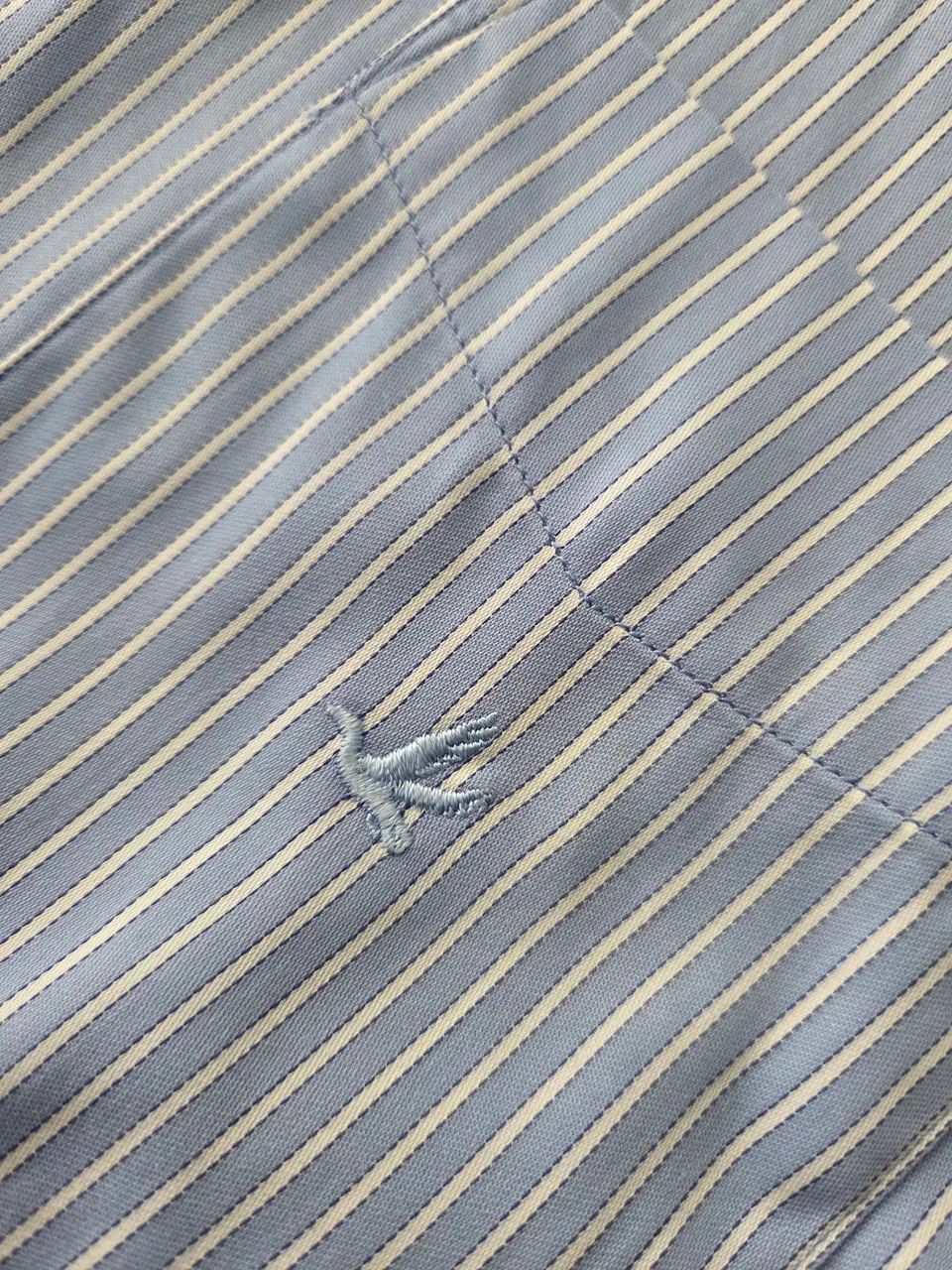camisa brooksfield pima listrada azul 5 - Foto 4