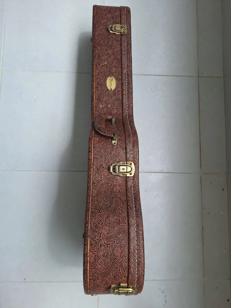 CASE RÍGIDO DE MADEIRA - VIOLÃO CLÁSSICO - MARROM NOBRE / ACOLCHOADO - Foto 4
