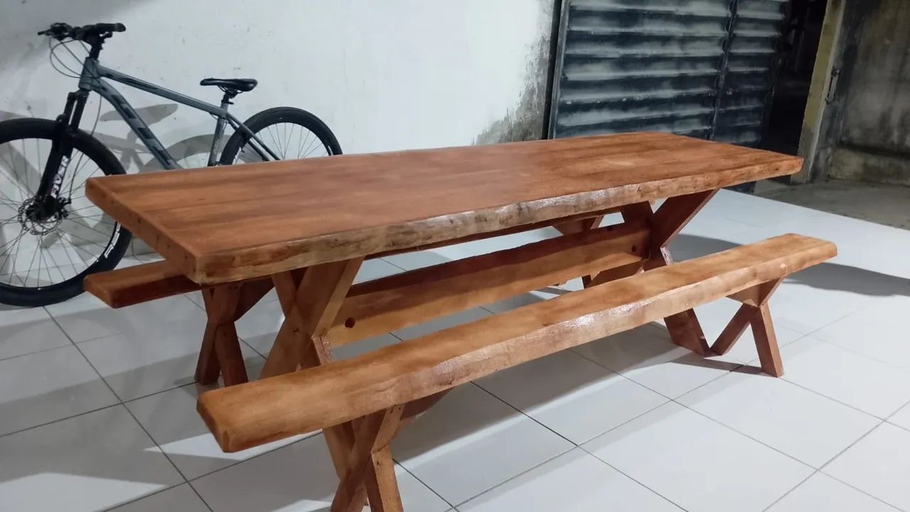 Mesa Rústica MACIÇA ENTREGA GRÁTIS  - Foto 2