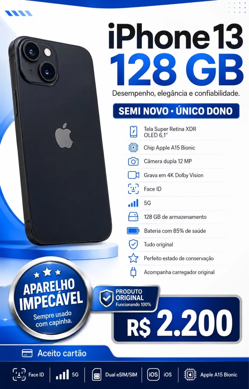 iPhone 13 - semi novo