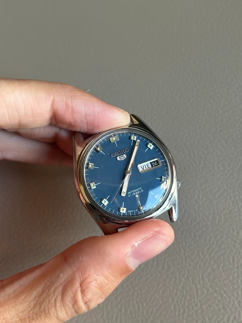 Relógio Seiko 5 6119 azul raro 