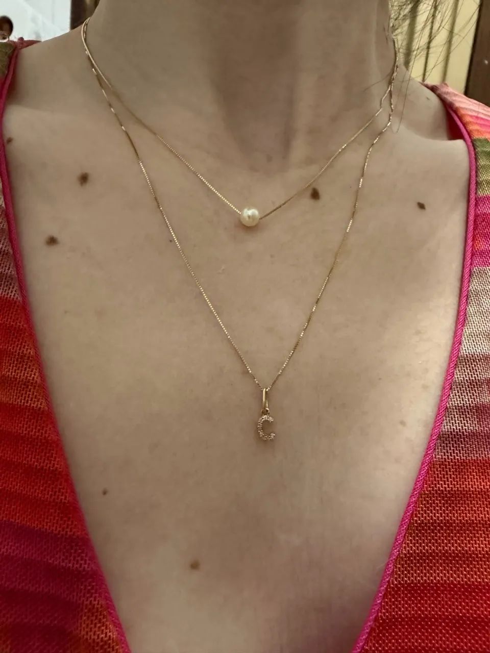 Pingente Vivara Letra C Ouro Amarelo E Diamantes - Foto 2