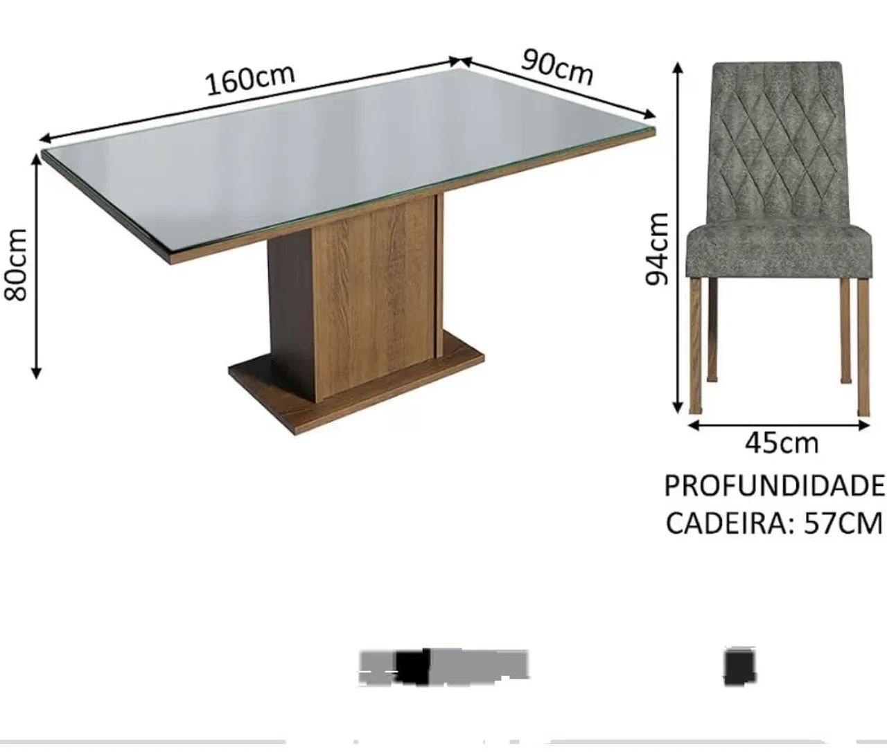 Mesa de jantar 160x90 - Foto 5