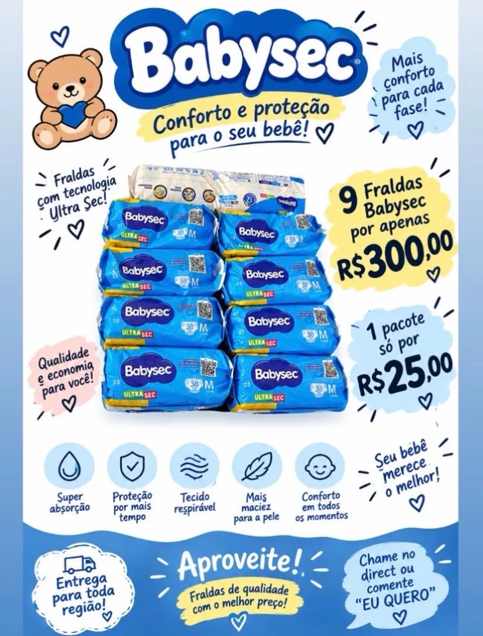Fralda baby sec 