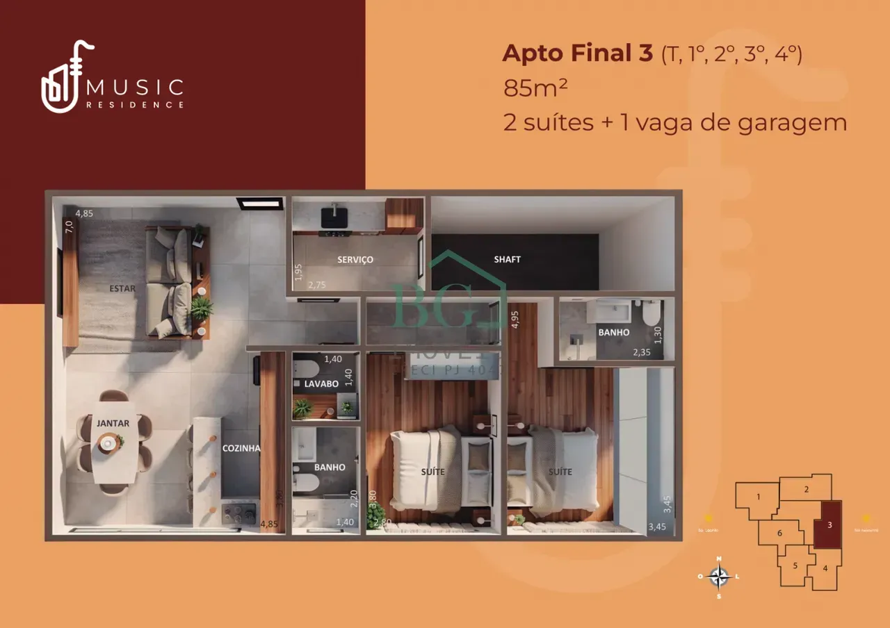 PLANTA 85m²