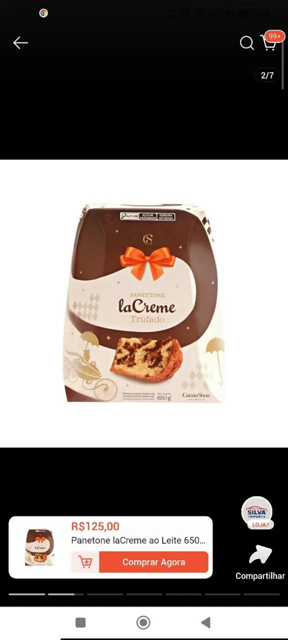 Chocotone Trufado de Chocolate ao Leite La Creme Cacau Show  - Foto 5