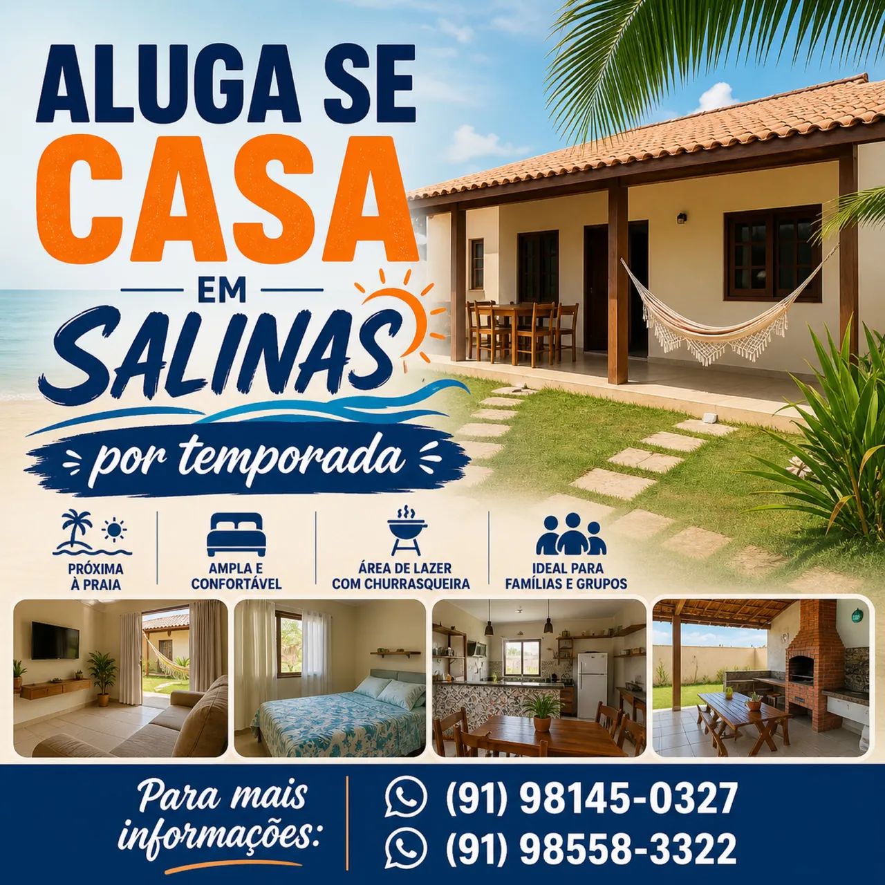 ALUGA - SE CASAS POR TEMPORADA EM SALINAS