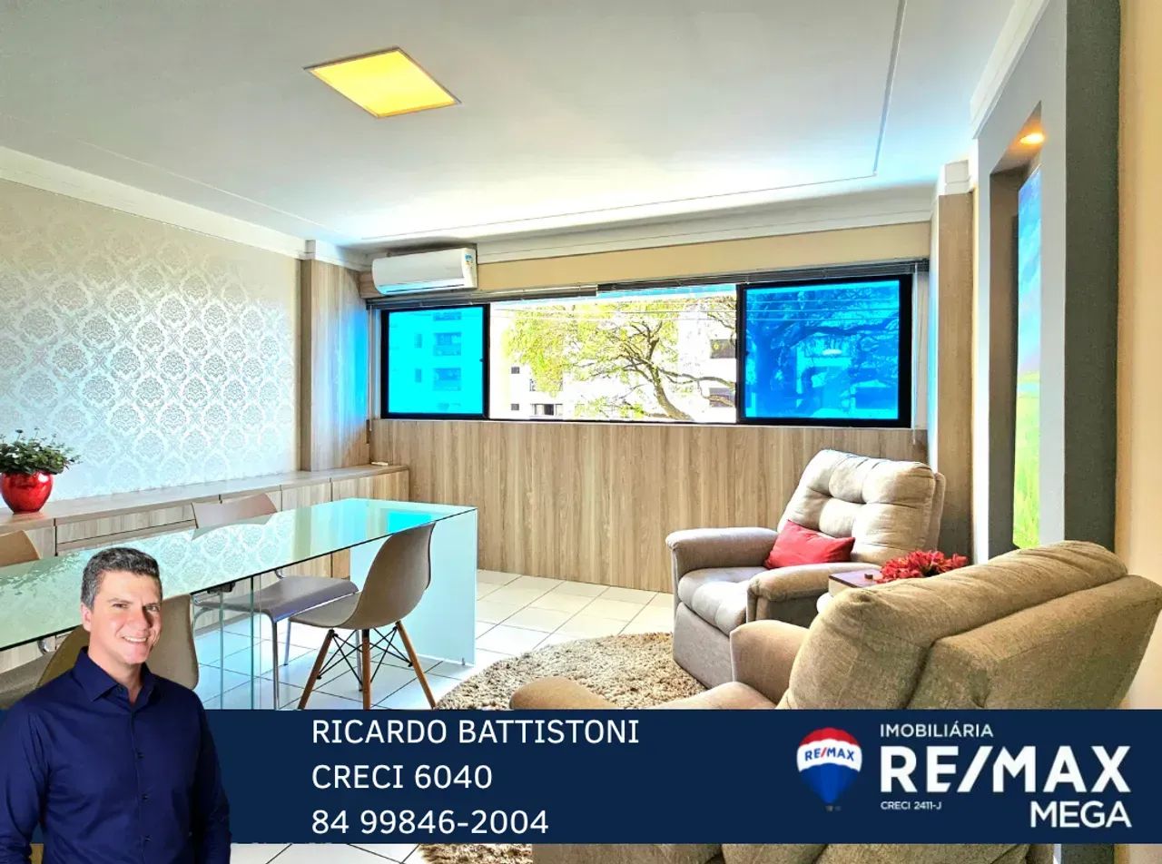 Linda sala mobiliada c/ 32 m² no Ed. Blue Tower Center em Lagoa Nova