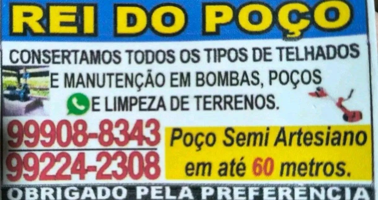 Disk poço artesiano em até 60 metros e limpeza de poço artesiano e cacimba 