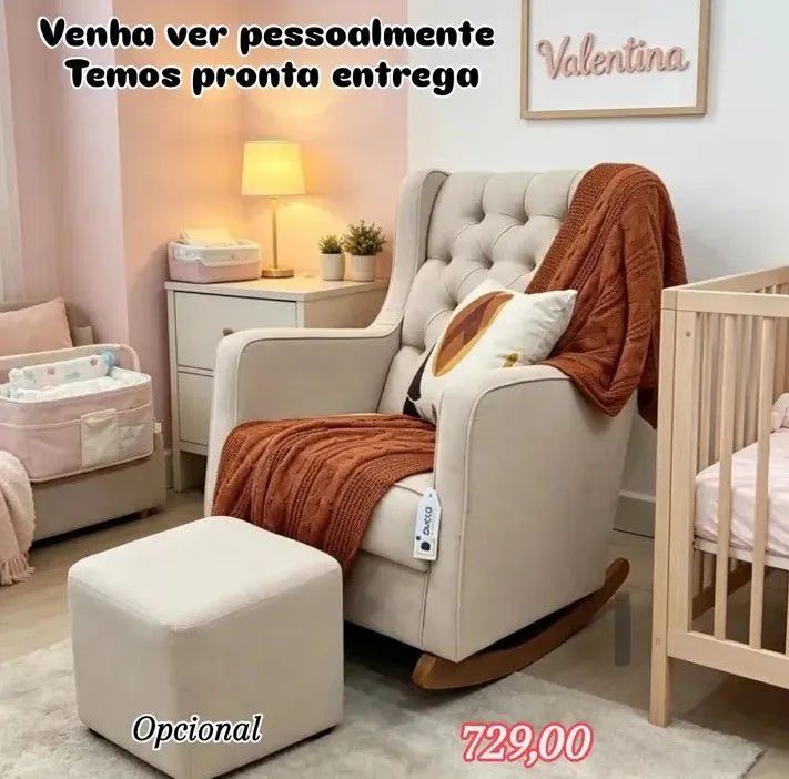 Poltrona de amamentação,com balanço  - Foto 2