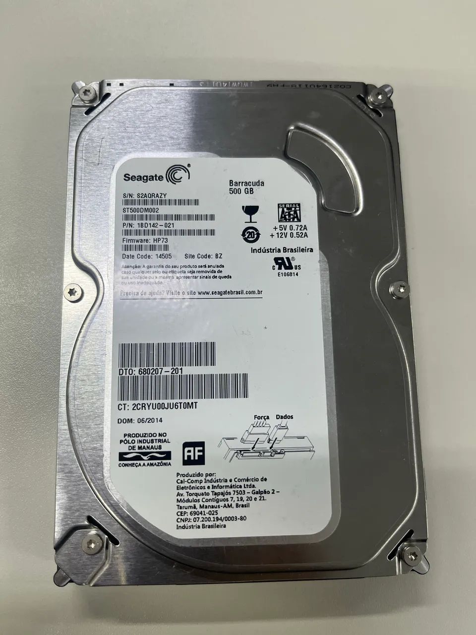 HD SEAGATE BARRACUDA 500GB