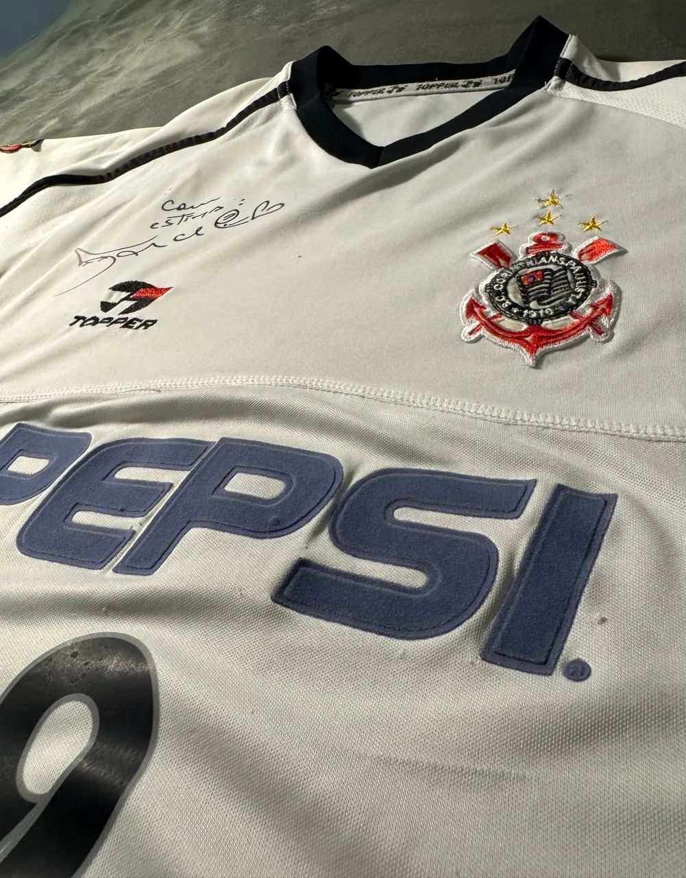 Camisa Corinthians 2001 - Autografada - Marcelinho - Foto 4