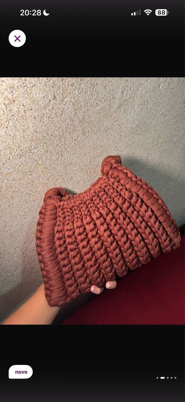 Bolsa croche marrom  - Foto 2